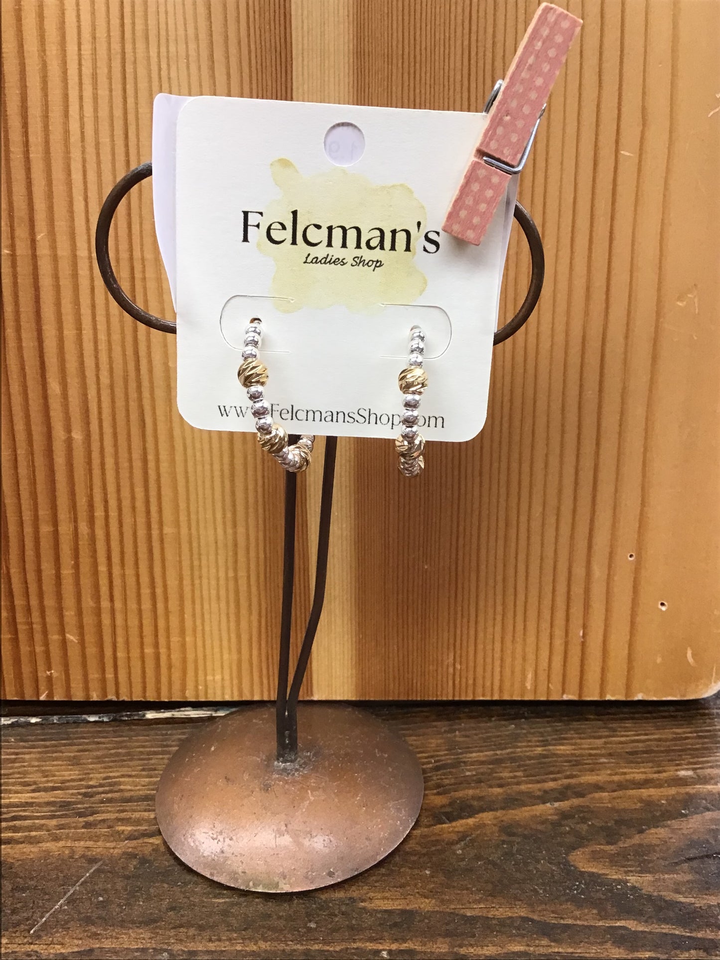 Water Resistant Silver/Gold Small Hoop