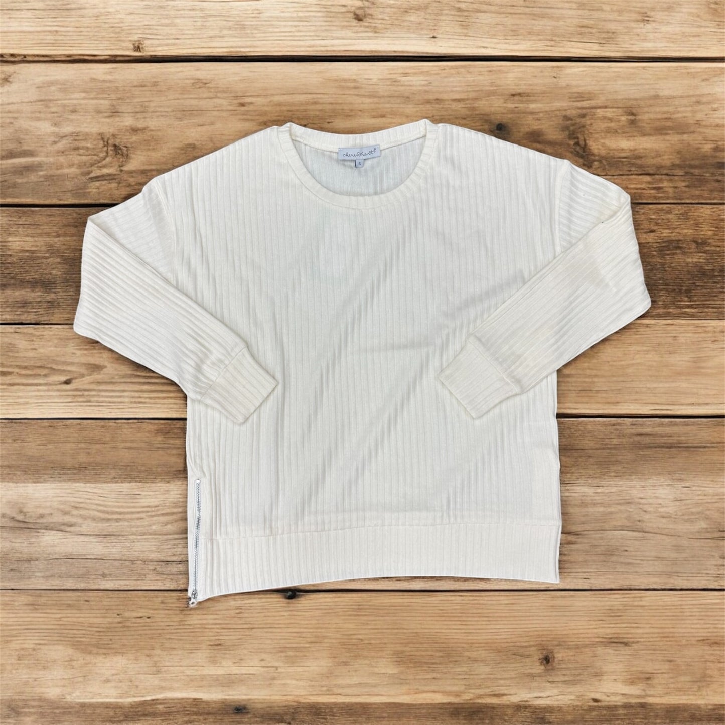 Solid Soft Cream Pullover