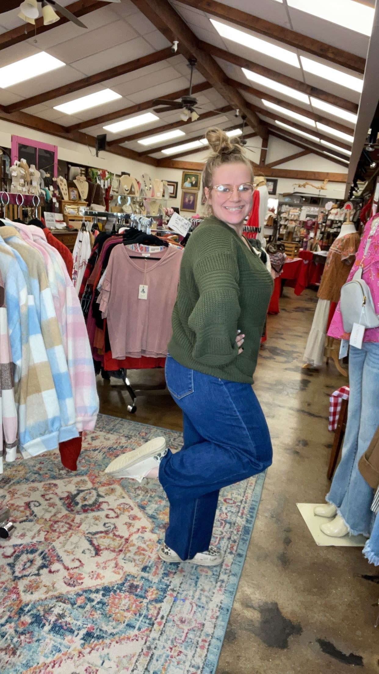 Dark Wide Leg Jeans