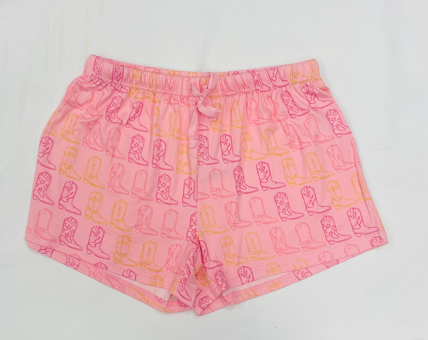 Cowgirl Boot Pink Pajamas Shorts