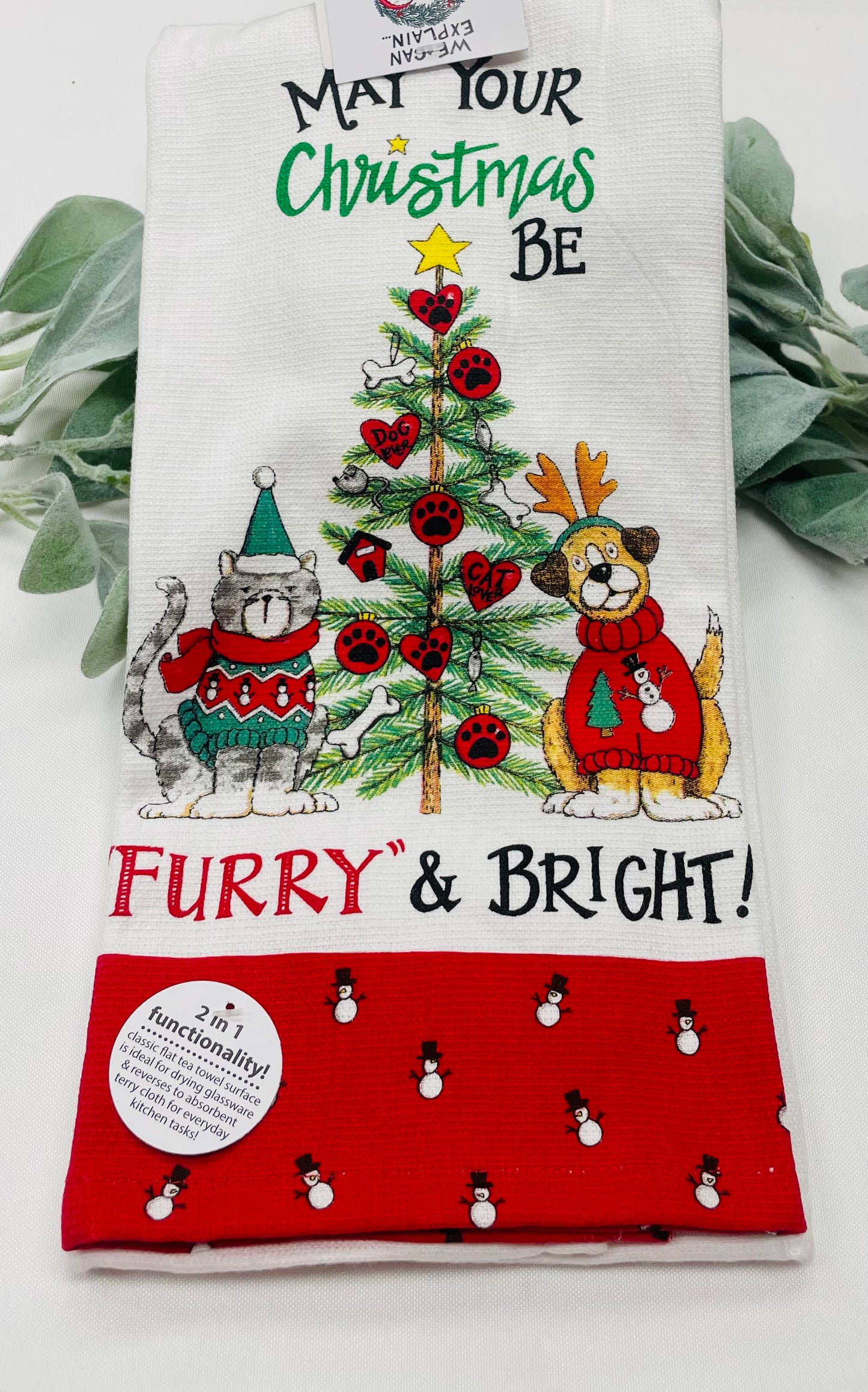 Furry & Bright Terry Tea Towel