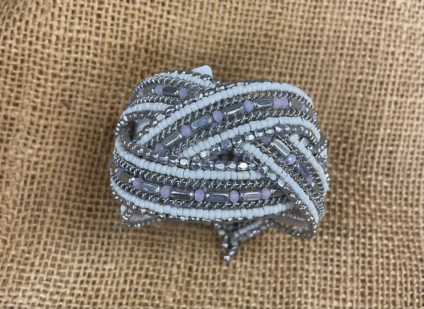 Silver Strands Cuff Bracelet