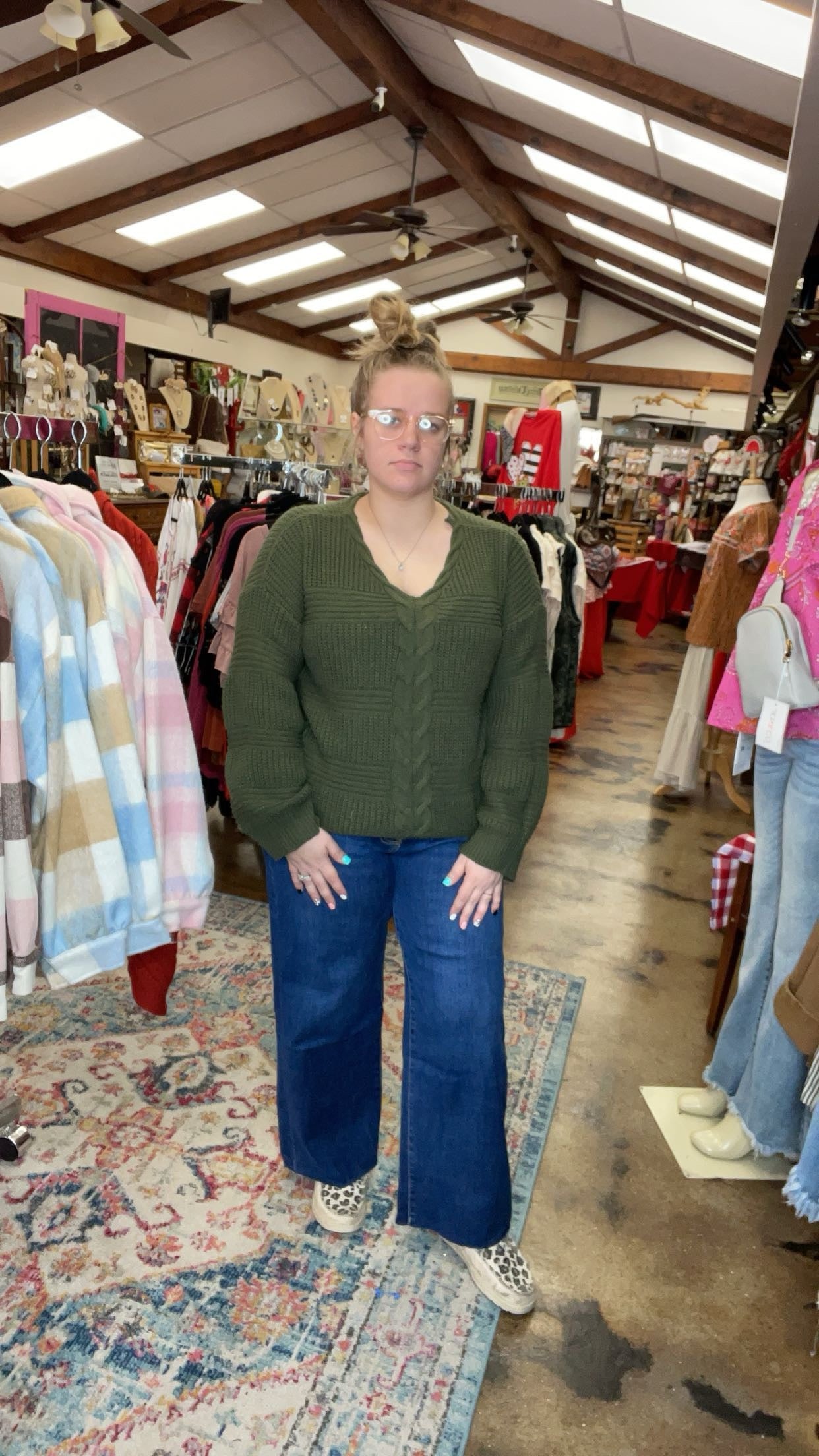 Dark Wide Leg Jeans