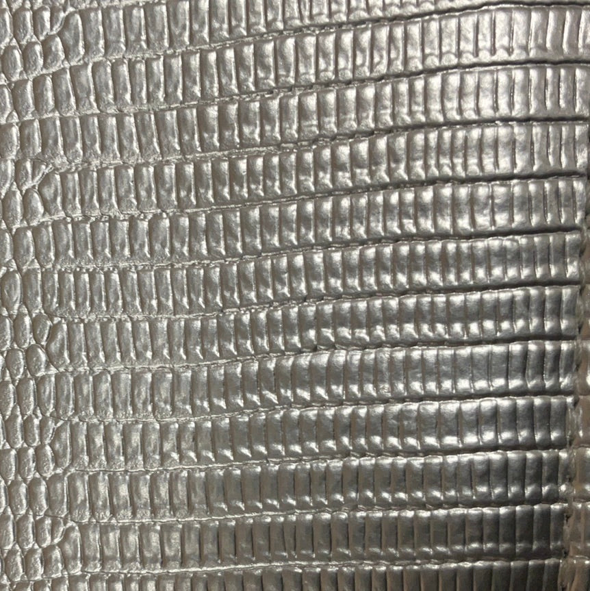 Silver Snake Skin Wristlet