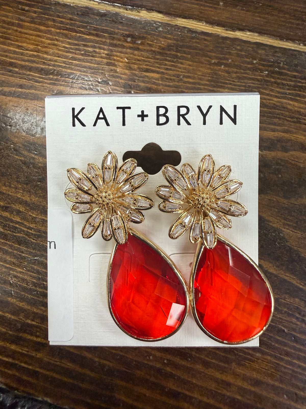 Flower With Red Teardrop Gem