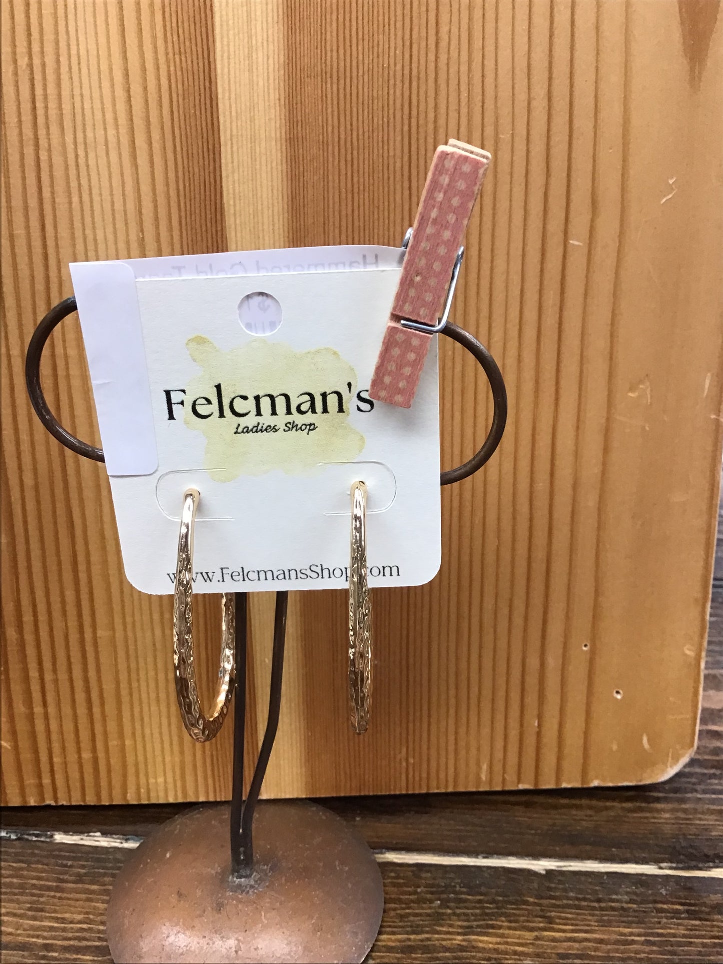 Hammered Gold Teardrops