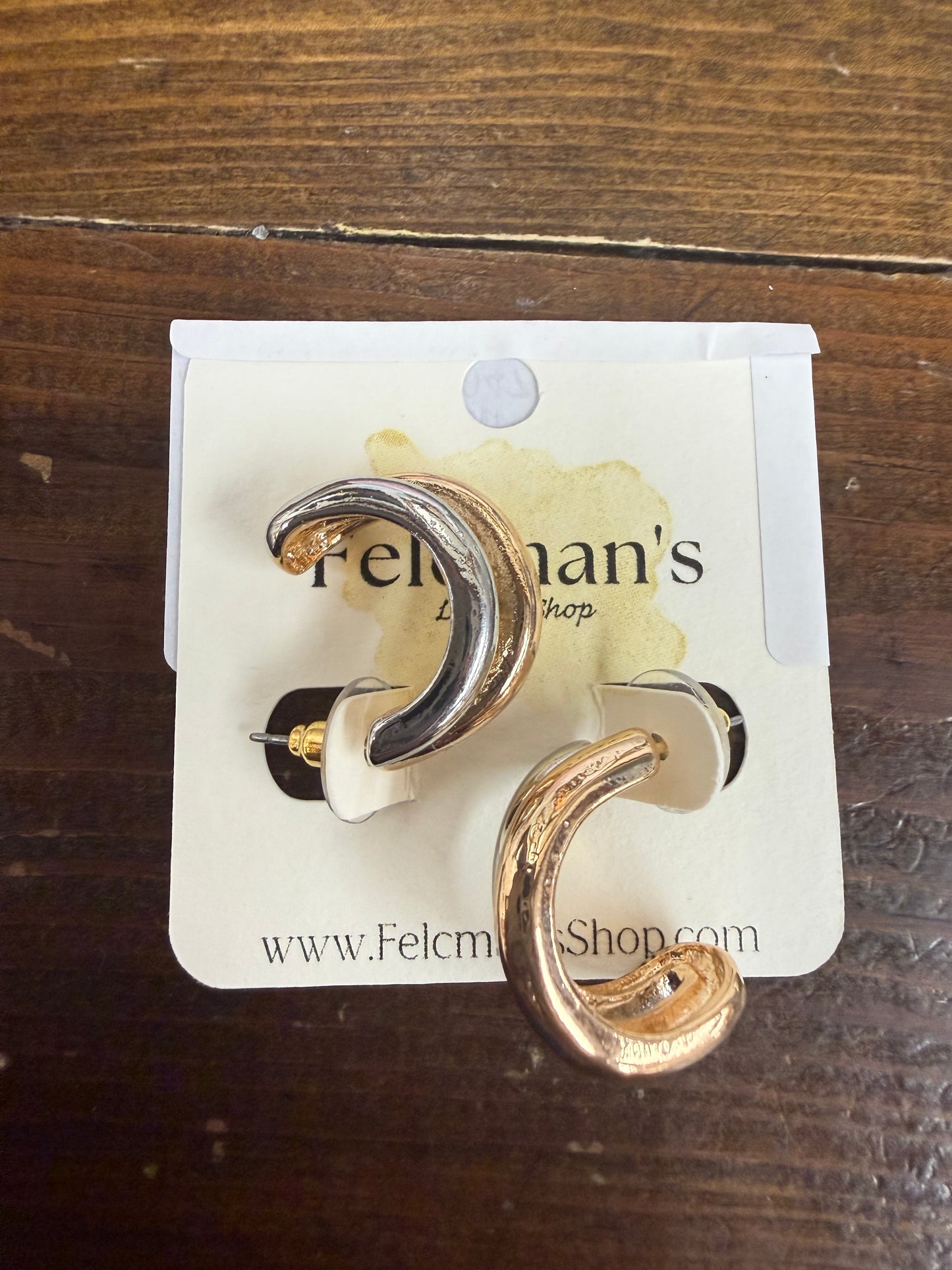 Silver and Gold Mini Hoops