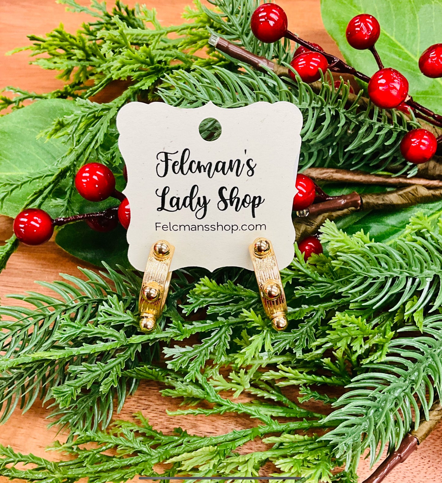 Small Thick Gold Hoops