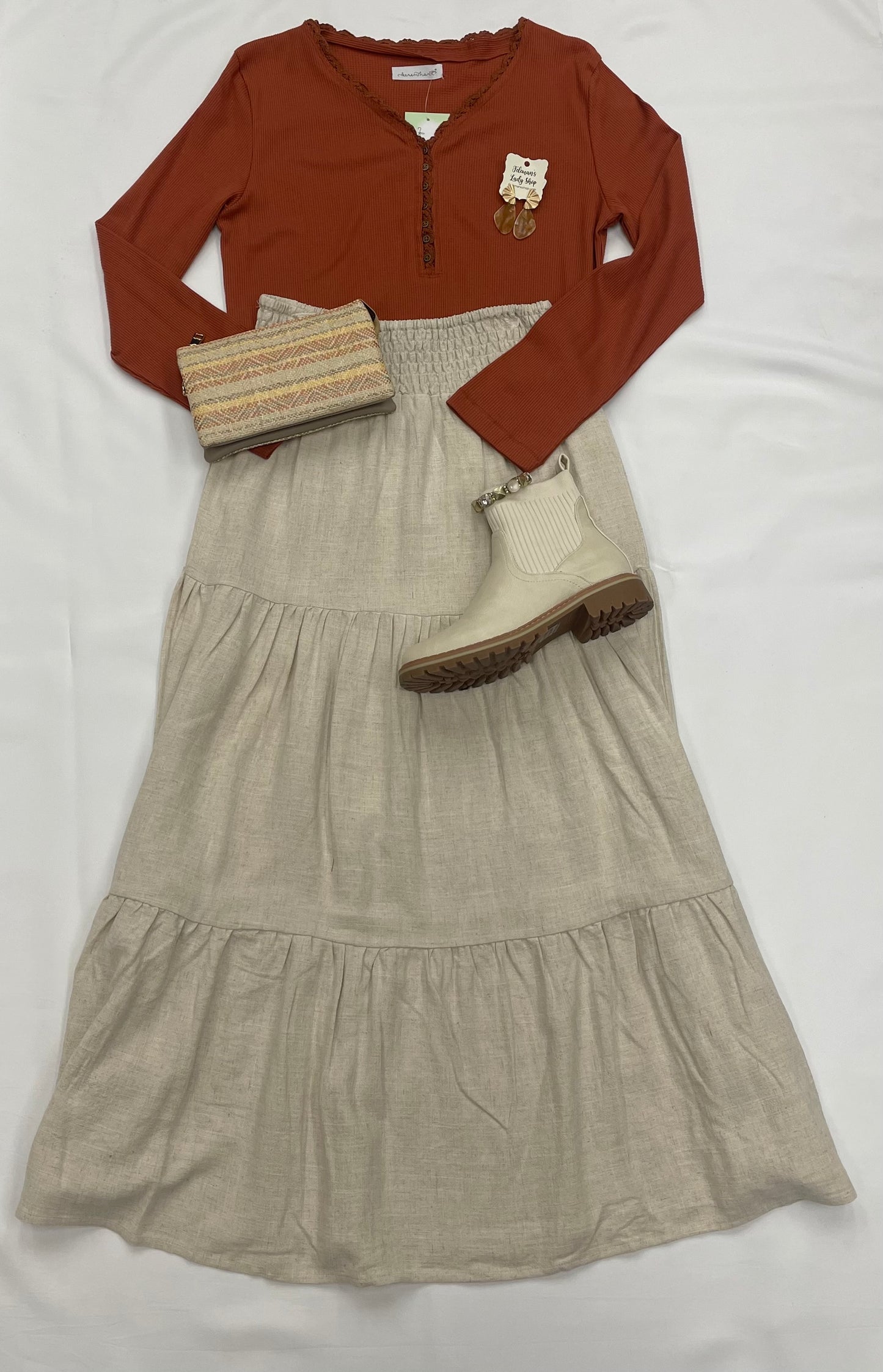 Beige Maxi Skirt