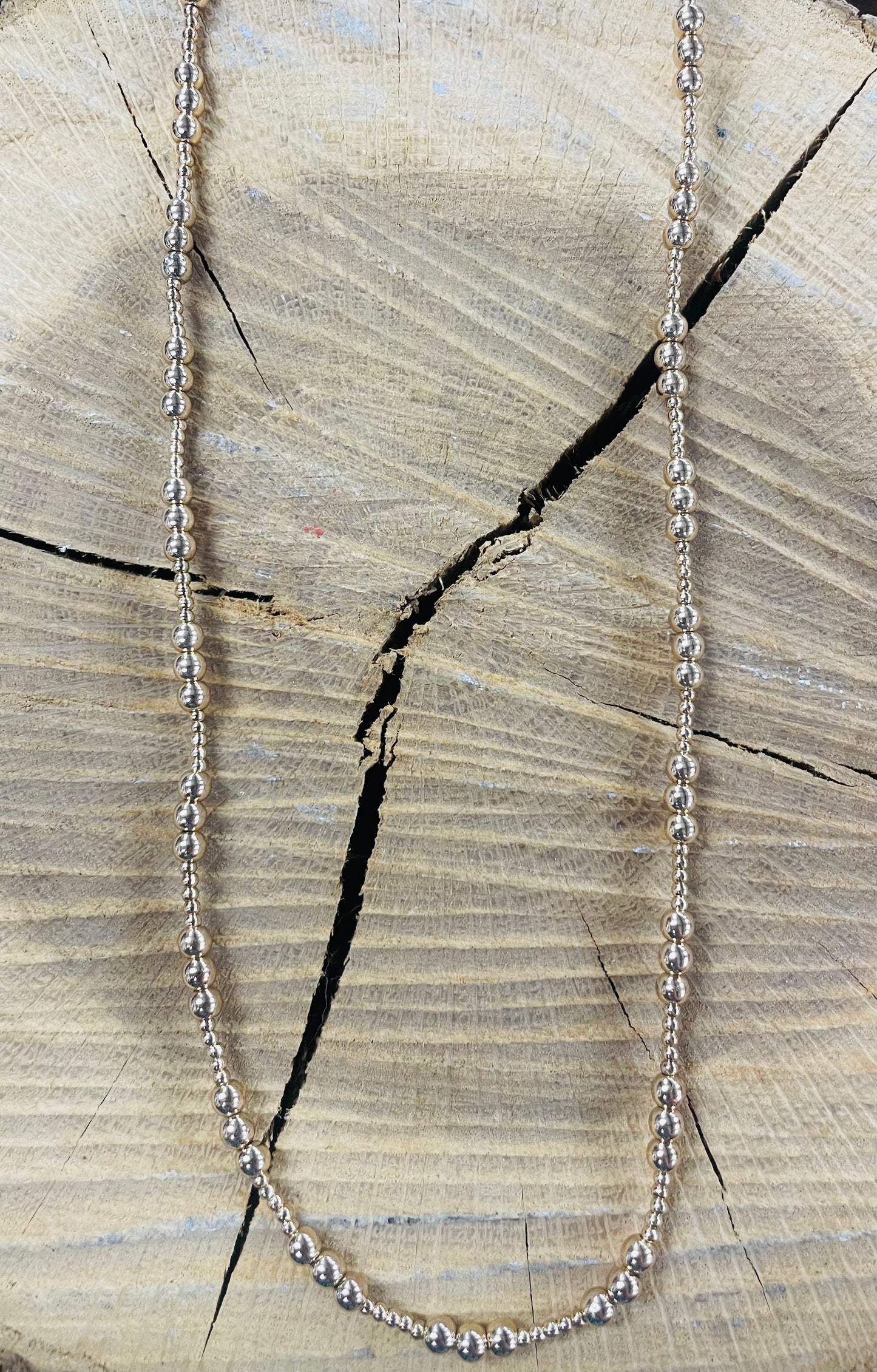 Gold Water Resistant Beaded Necklace