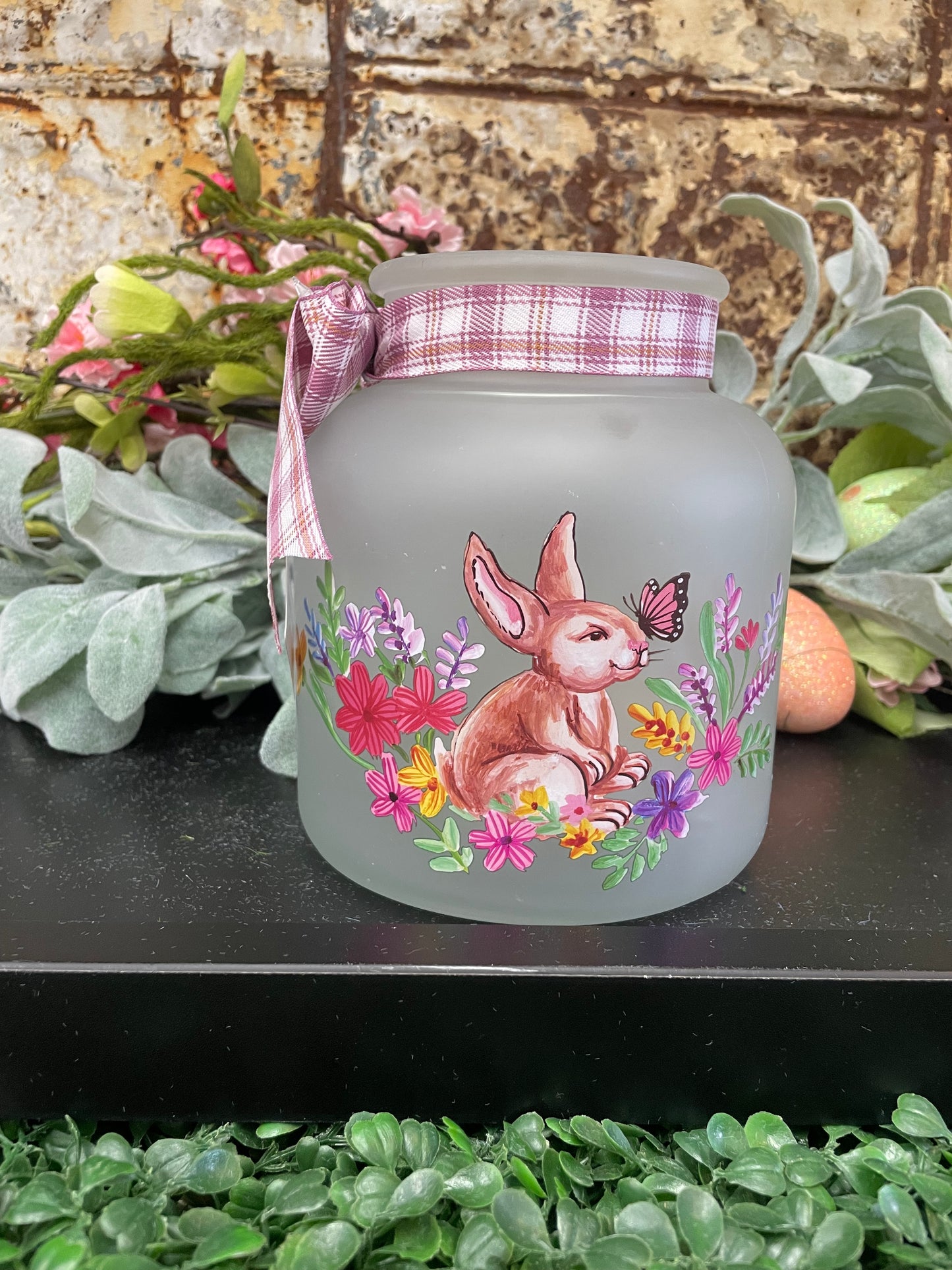 Large Glass Bunny Jar