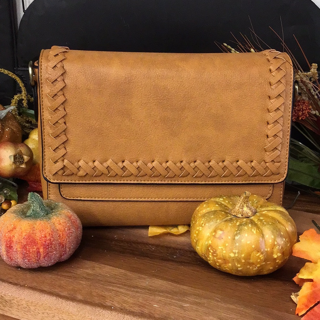 Francesca Whipstitch Flapover Crossbody