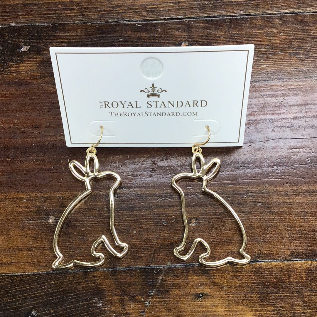 Gold Bunny Shaped Earrings