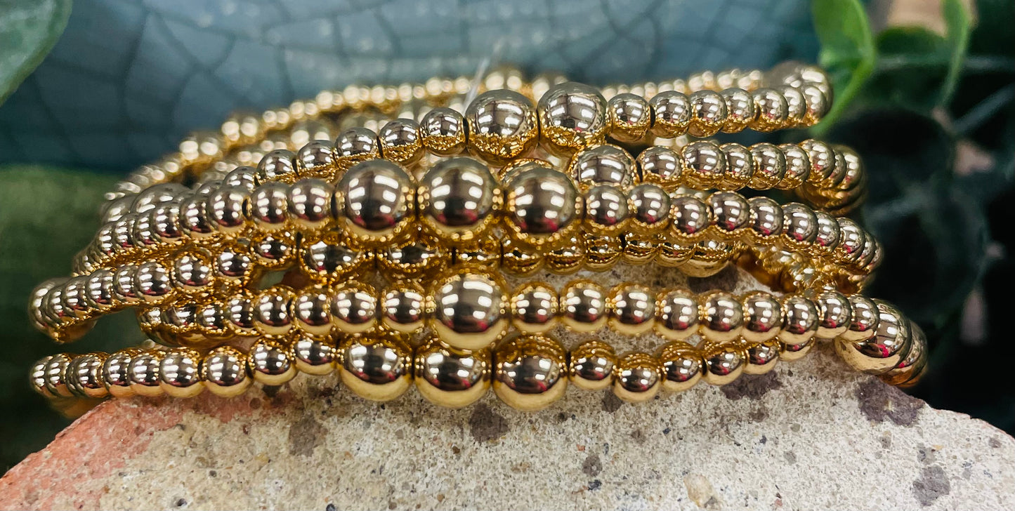 Beaded Water Resistant Stretch Bracelets