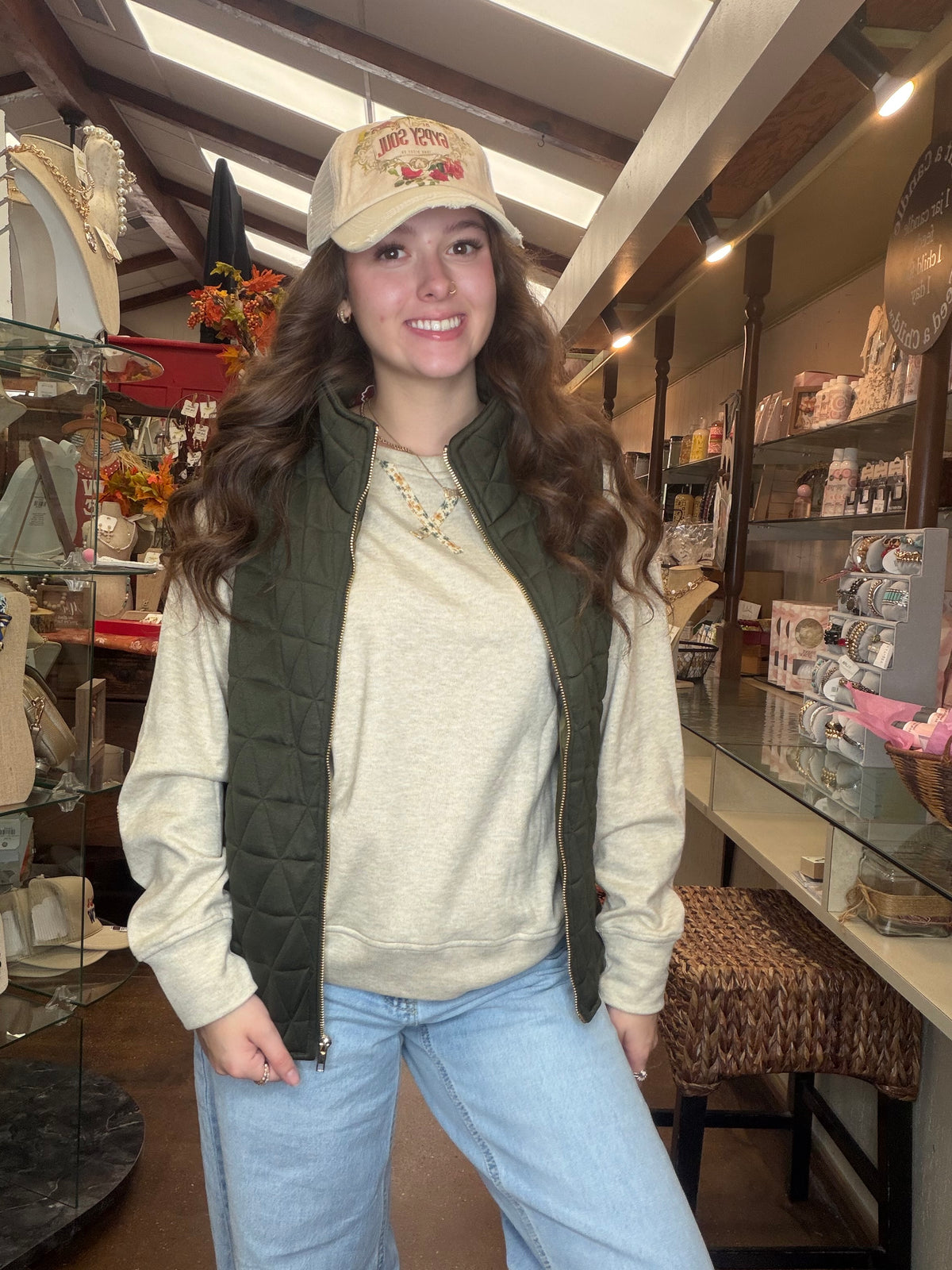 Dark Green Fall Vest