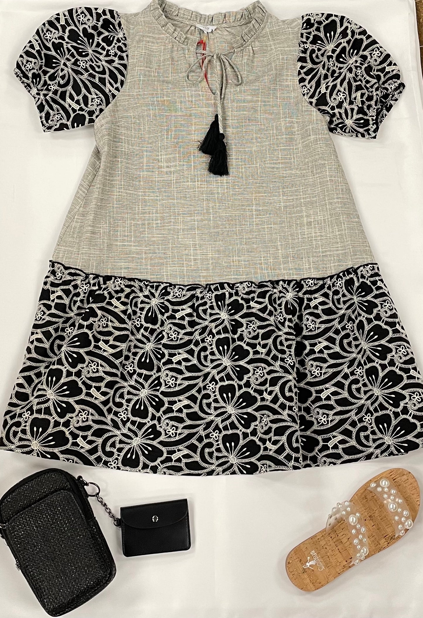 Black and White Print Dress
