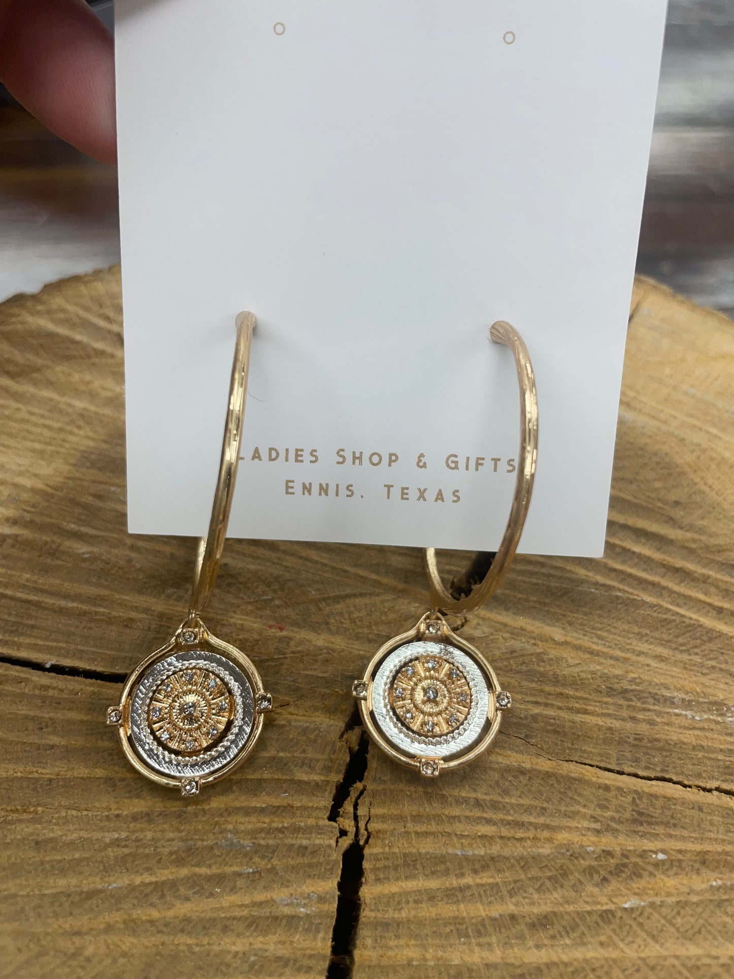 Coin Gold Hoop Earrings