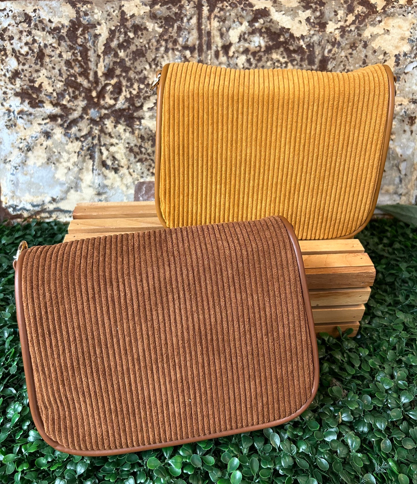 Serena Two-Toned Crossbody Mustard