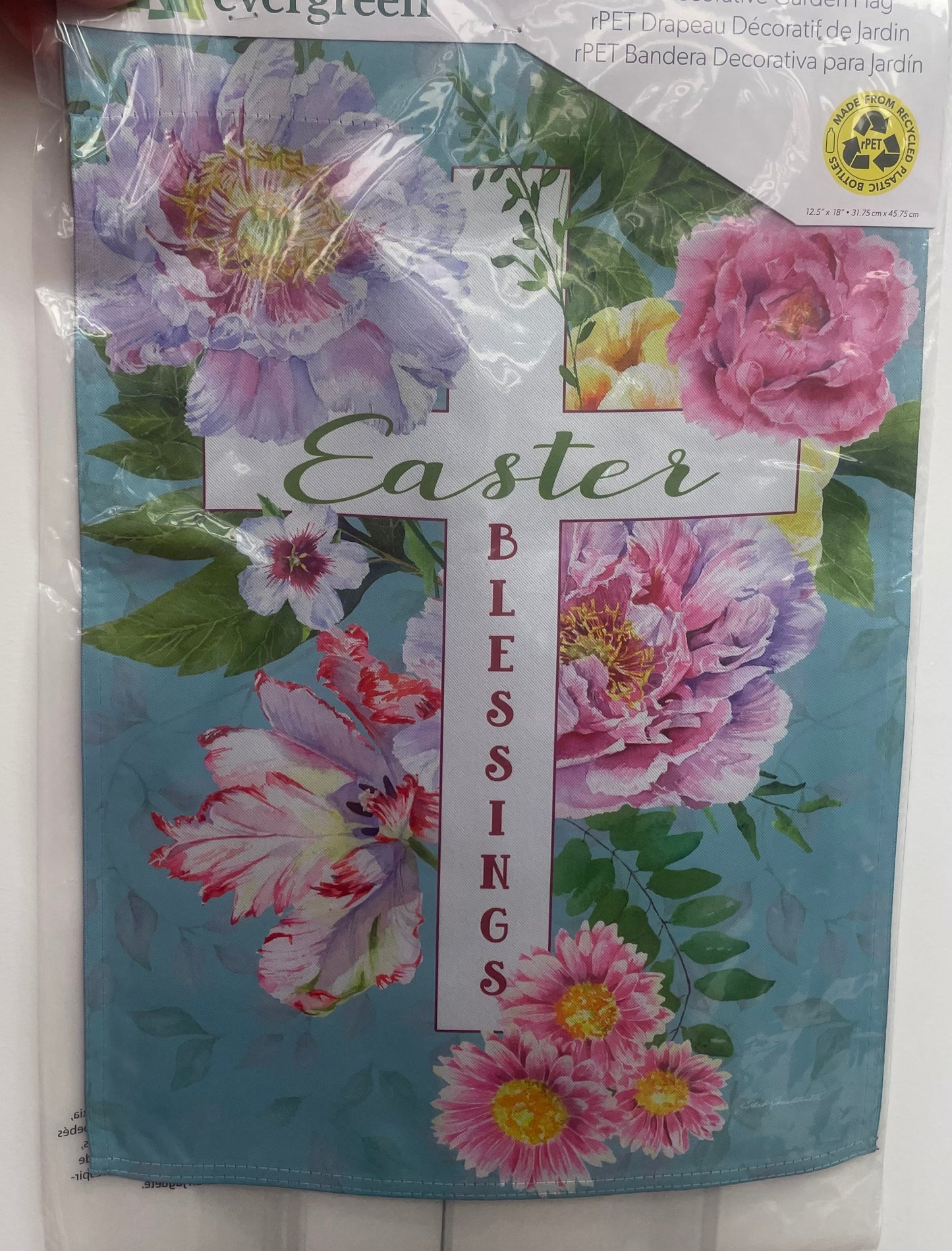 Easter Blessings Suede Garden Flag