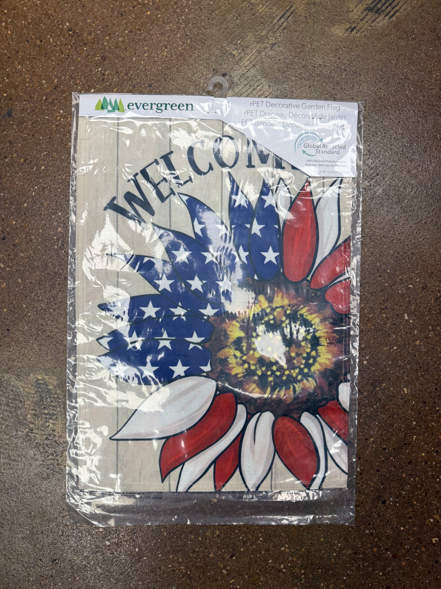 Patriotic Sunflower Garden Flag