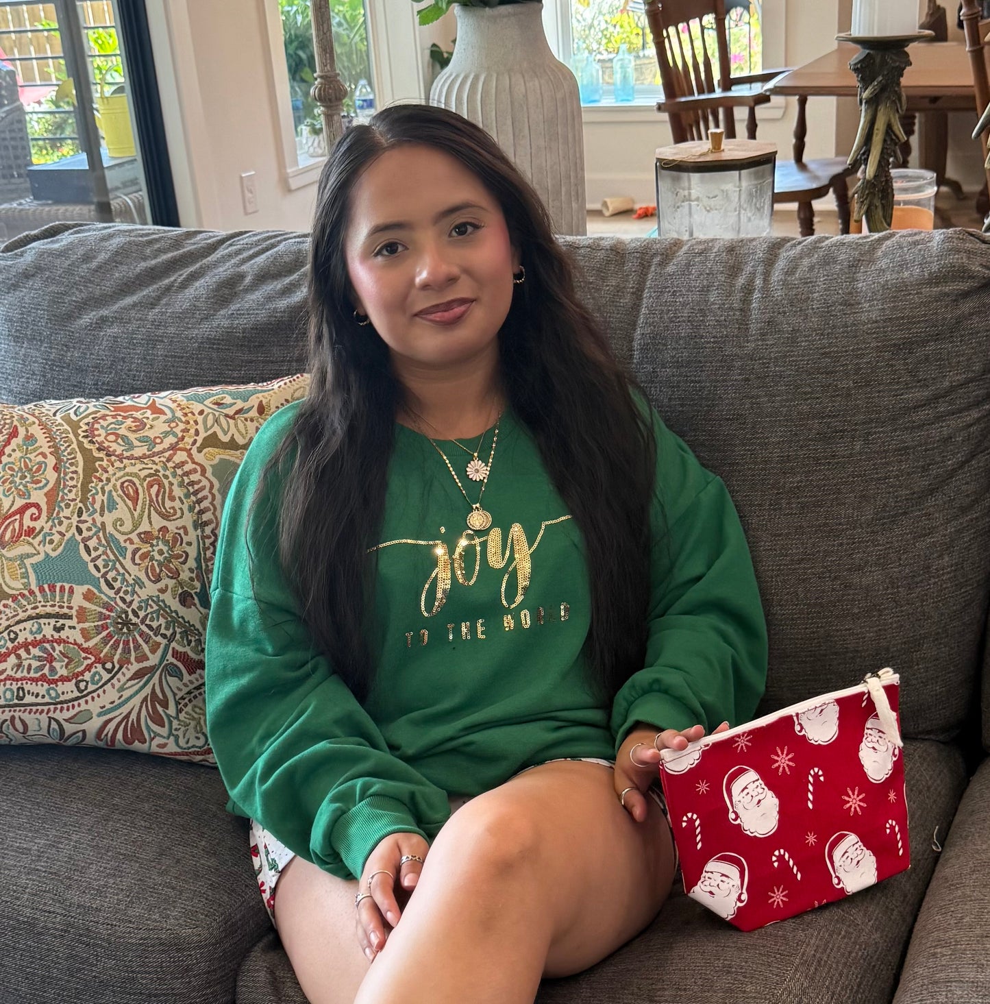 Joy To The World Sequin Sweatshirt