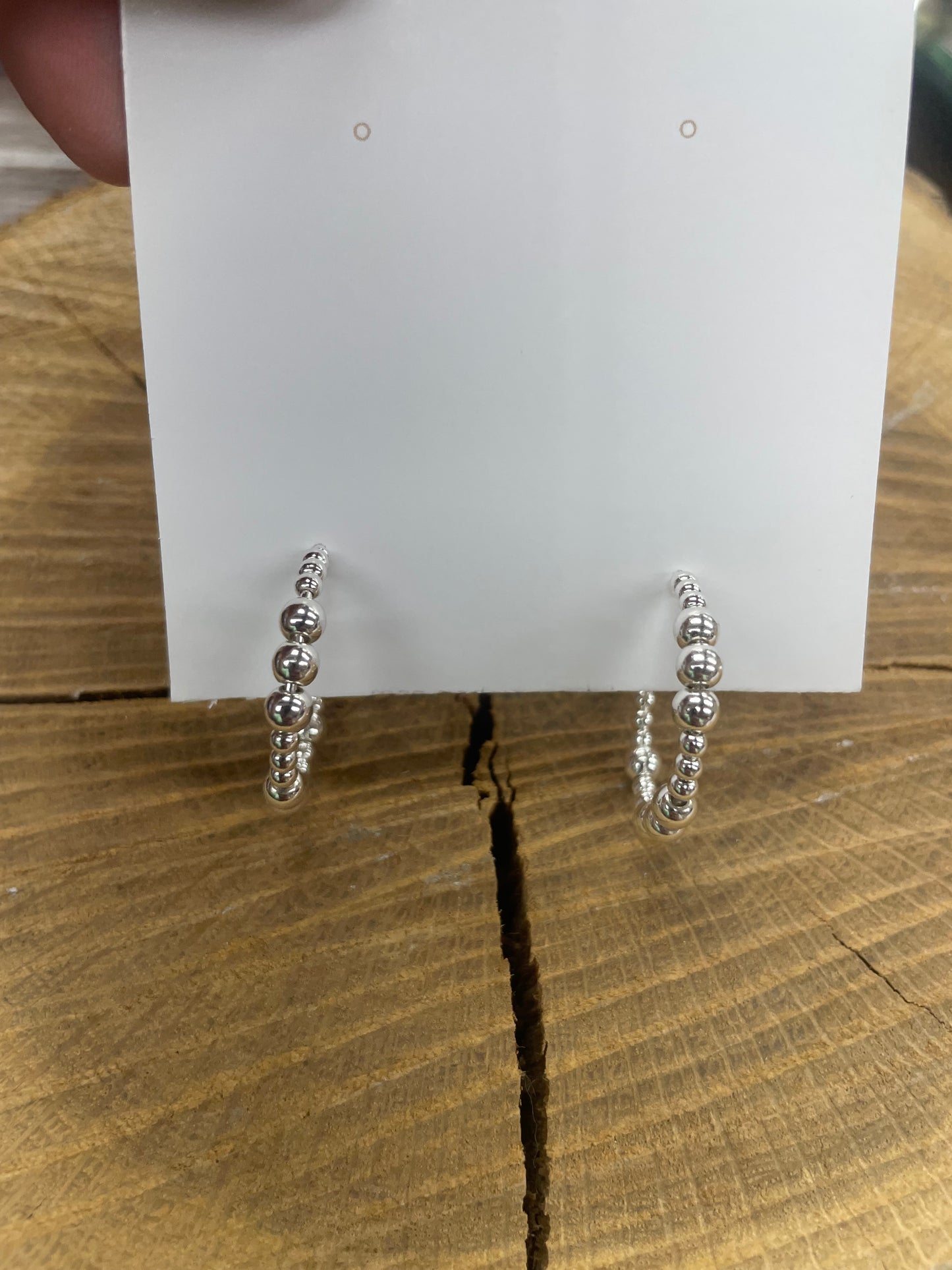 Small Beaded Hoop Earrings