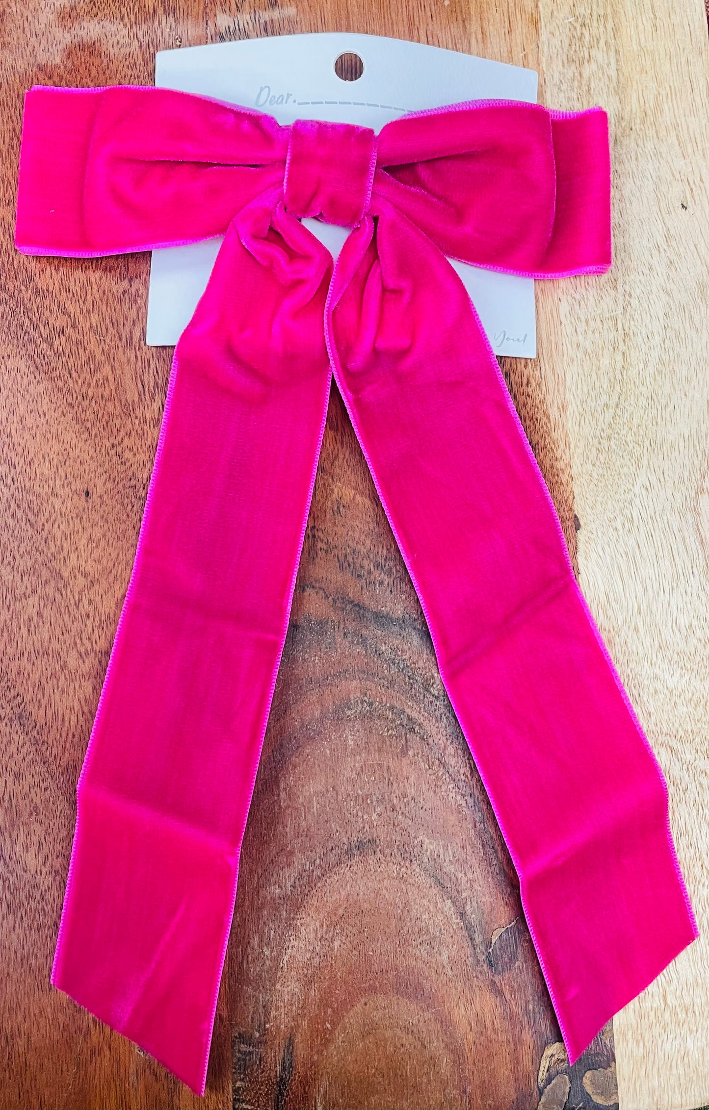 Hot Pink Velvet Bow