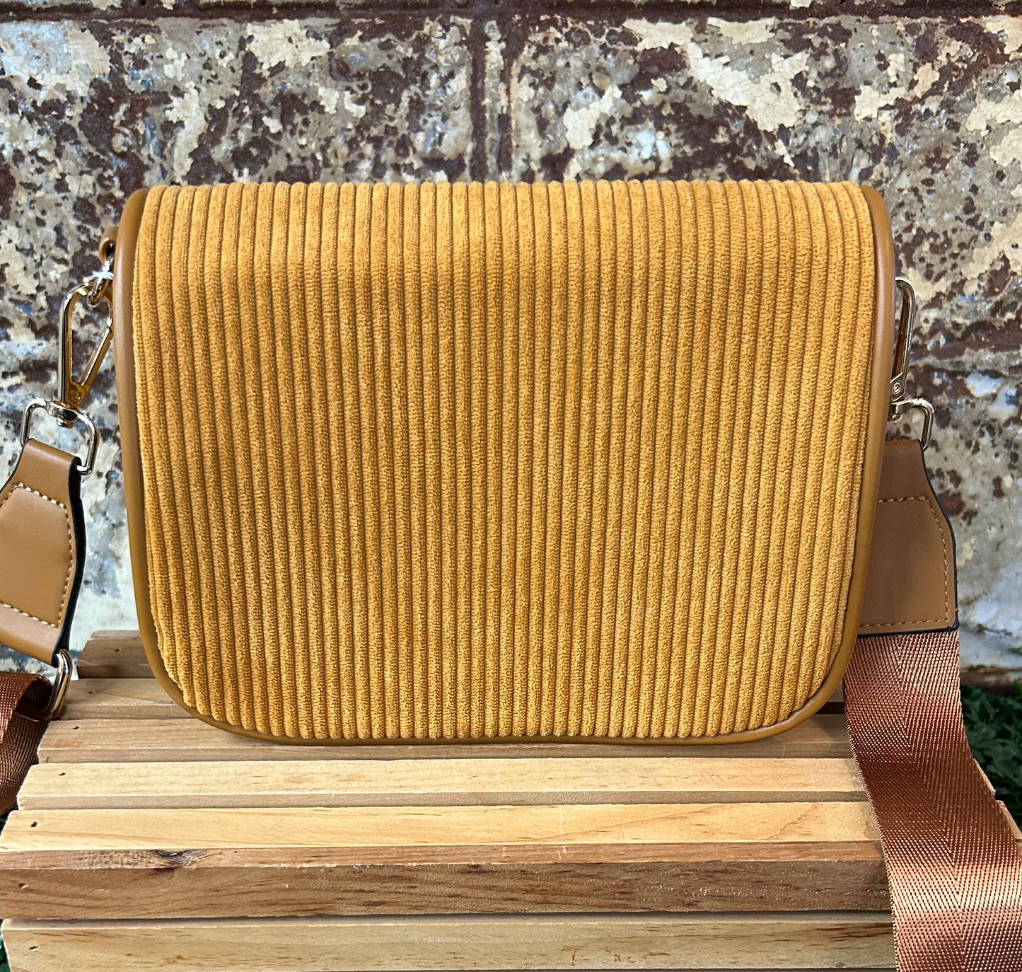 Serena Two-Toned Crossbody Mustard