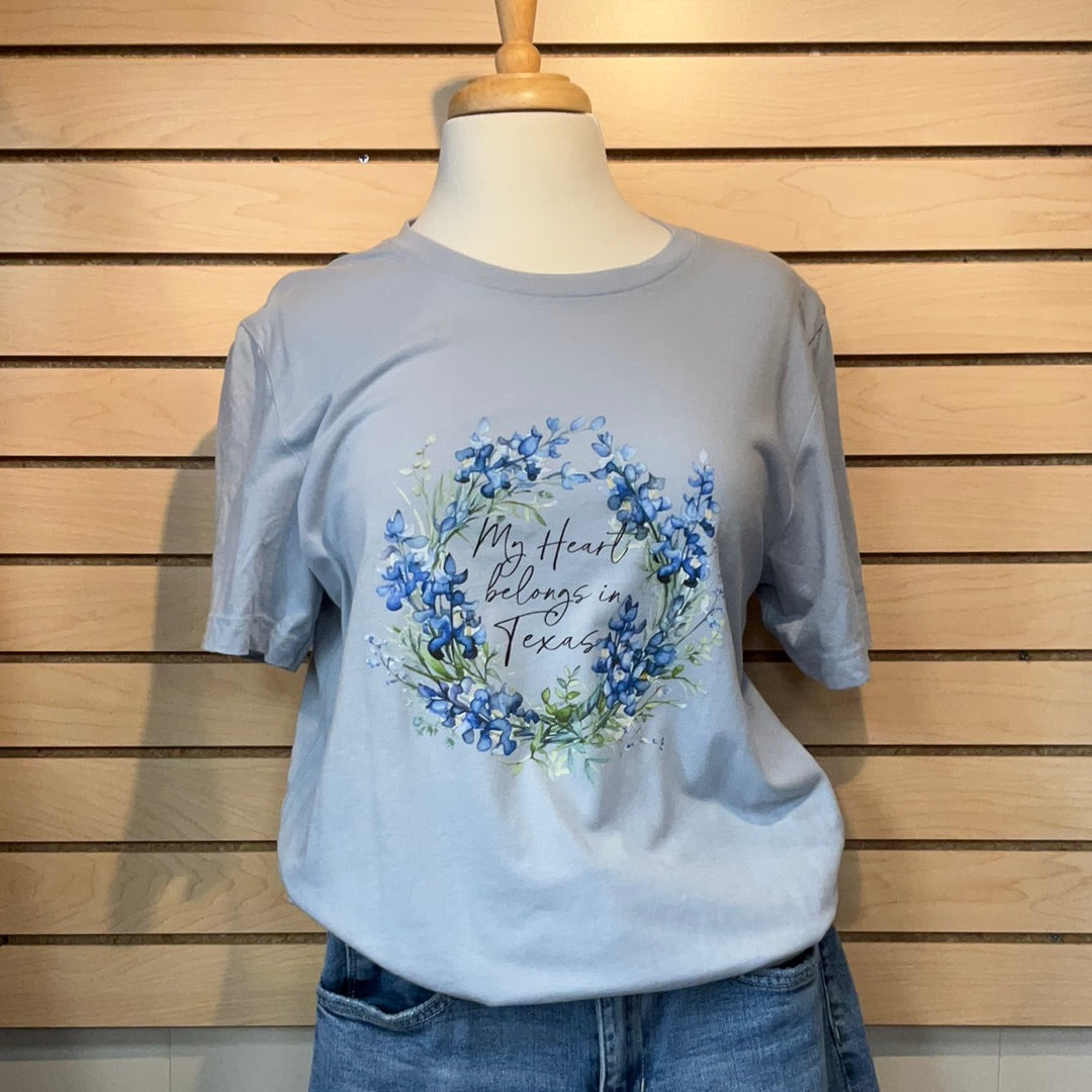 Light Blue Bluebonnet Wreath