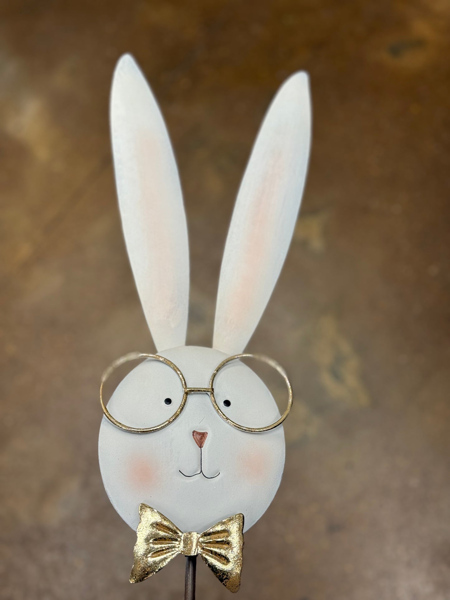 Rabbit With Glasses Garden Stake