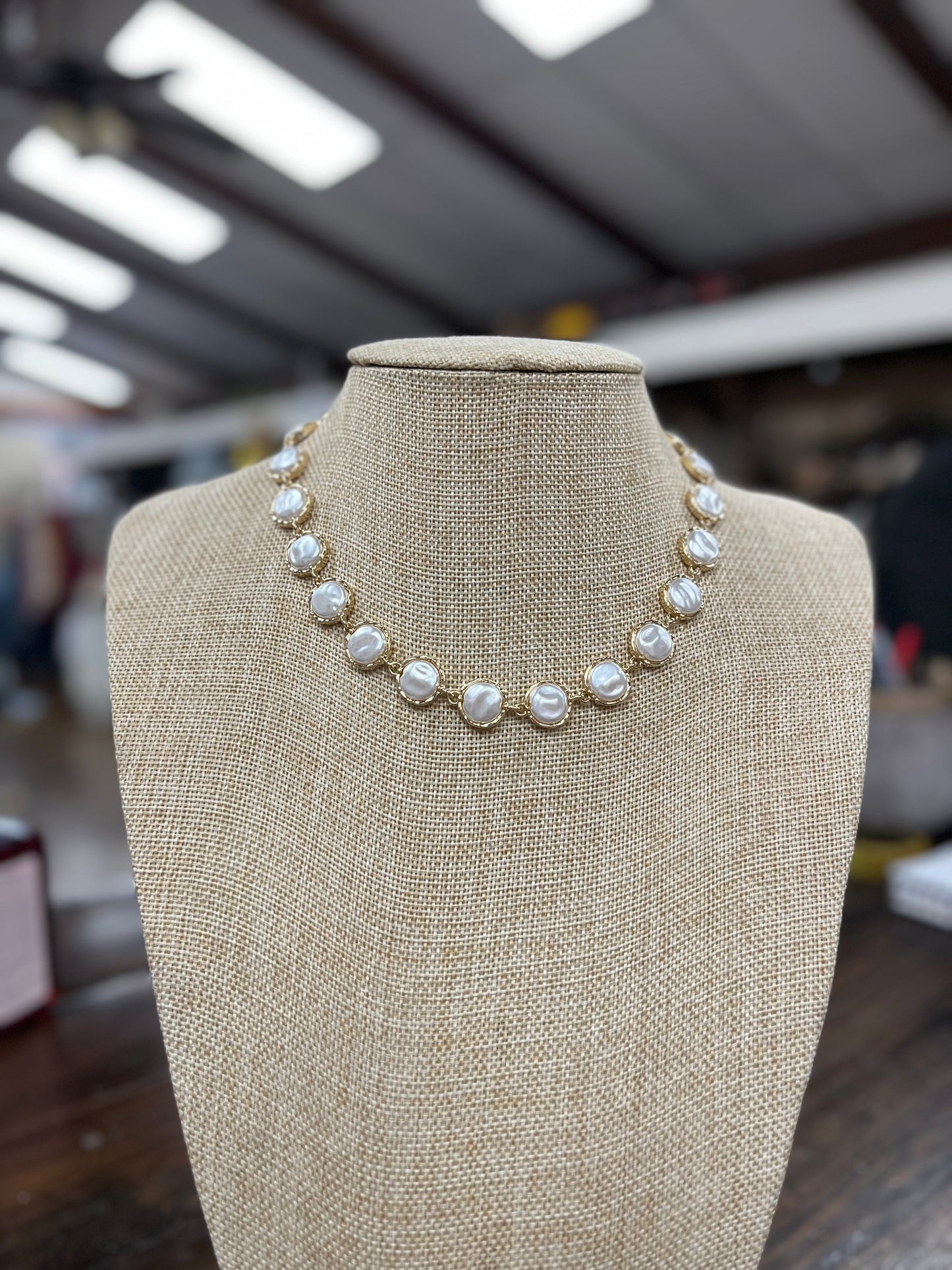 Freshwater Coin Pearls Necklace