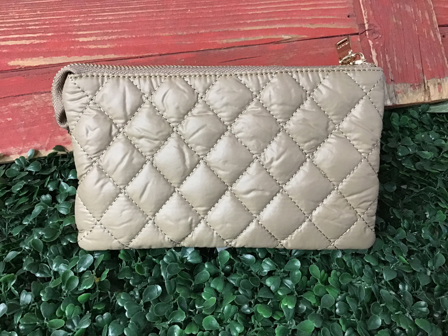 Riley Puffer Crossbody Taupe