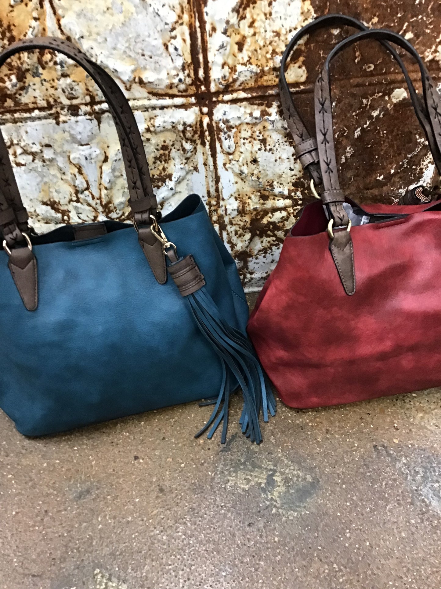 Aliza Large Tassel Purse Wine