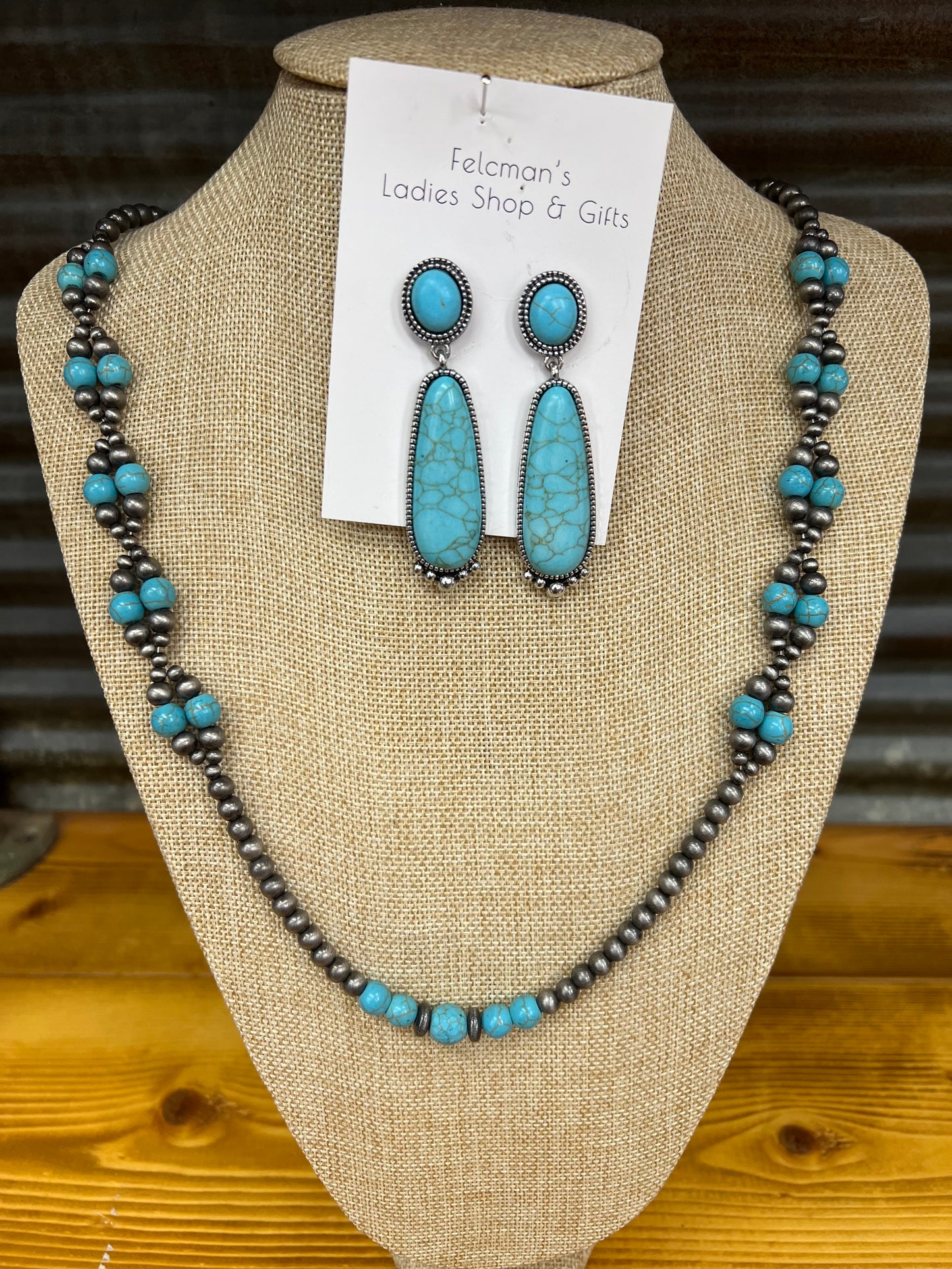 Turquoise and Silver Western Necklace