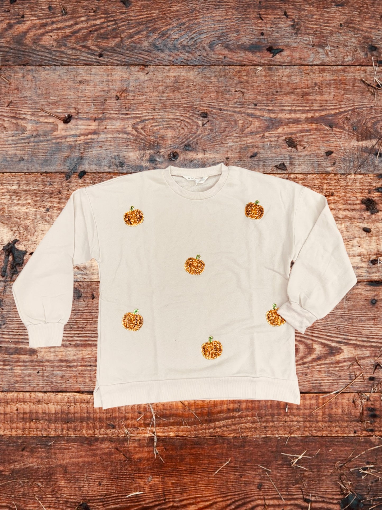 Sequin Pumpkin Patch Sweatshirt