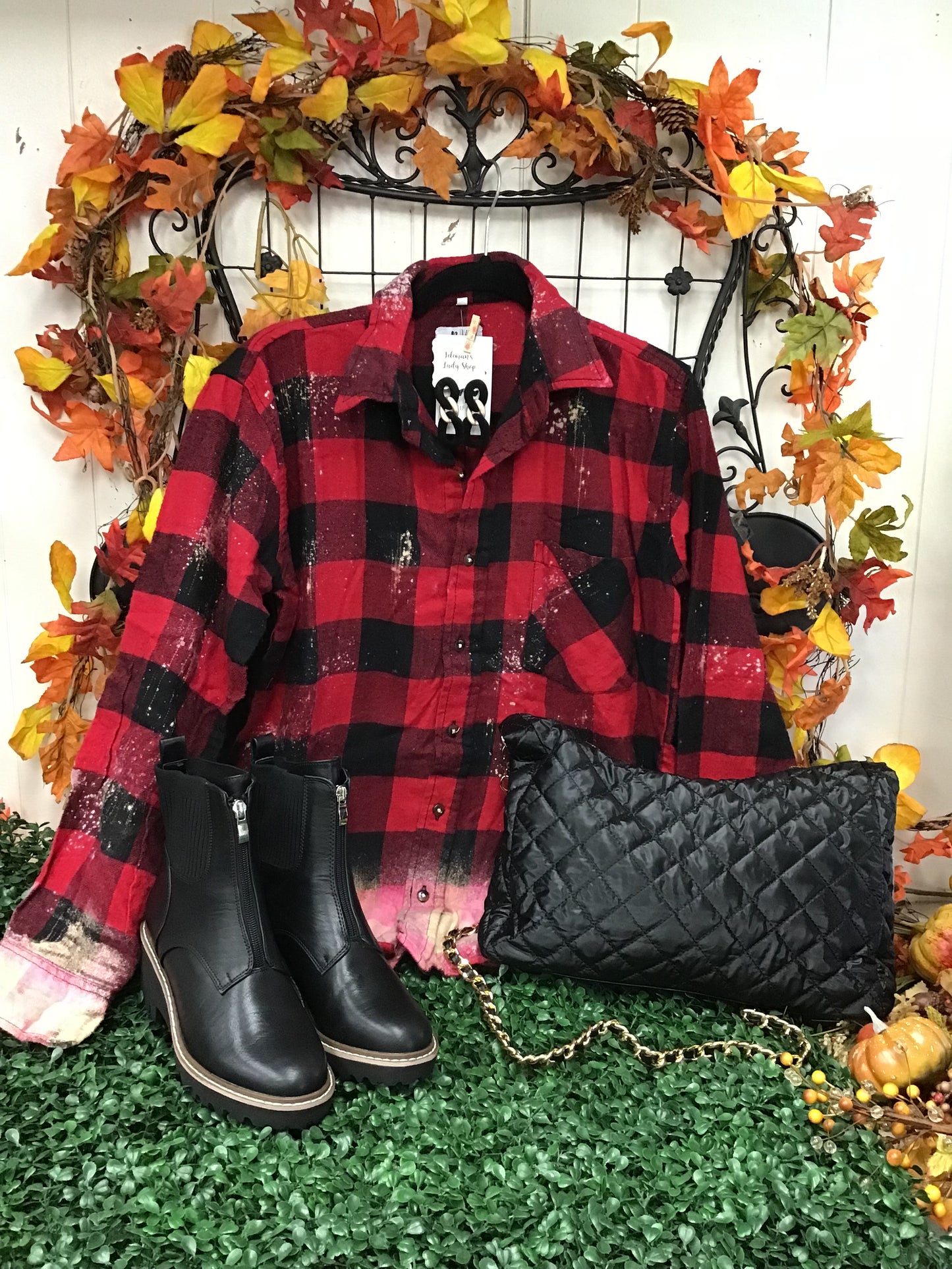 Red Dip Splatter Buffalo Flannel