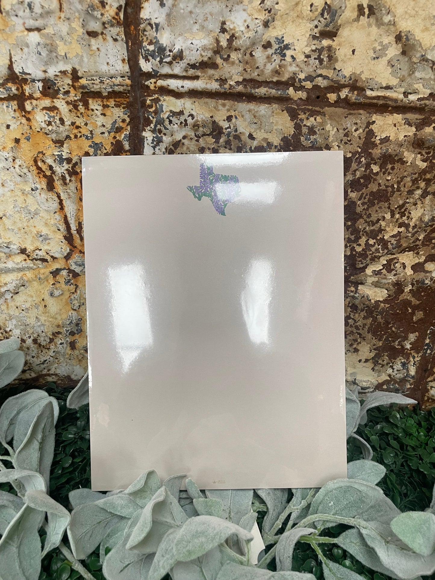 Texas Bluebonnet Note Cube Cream/Purple