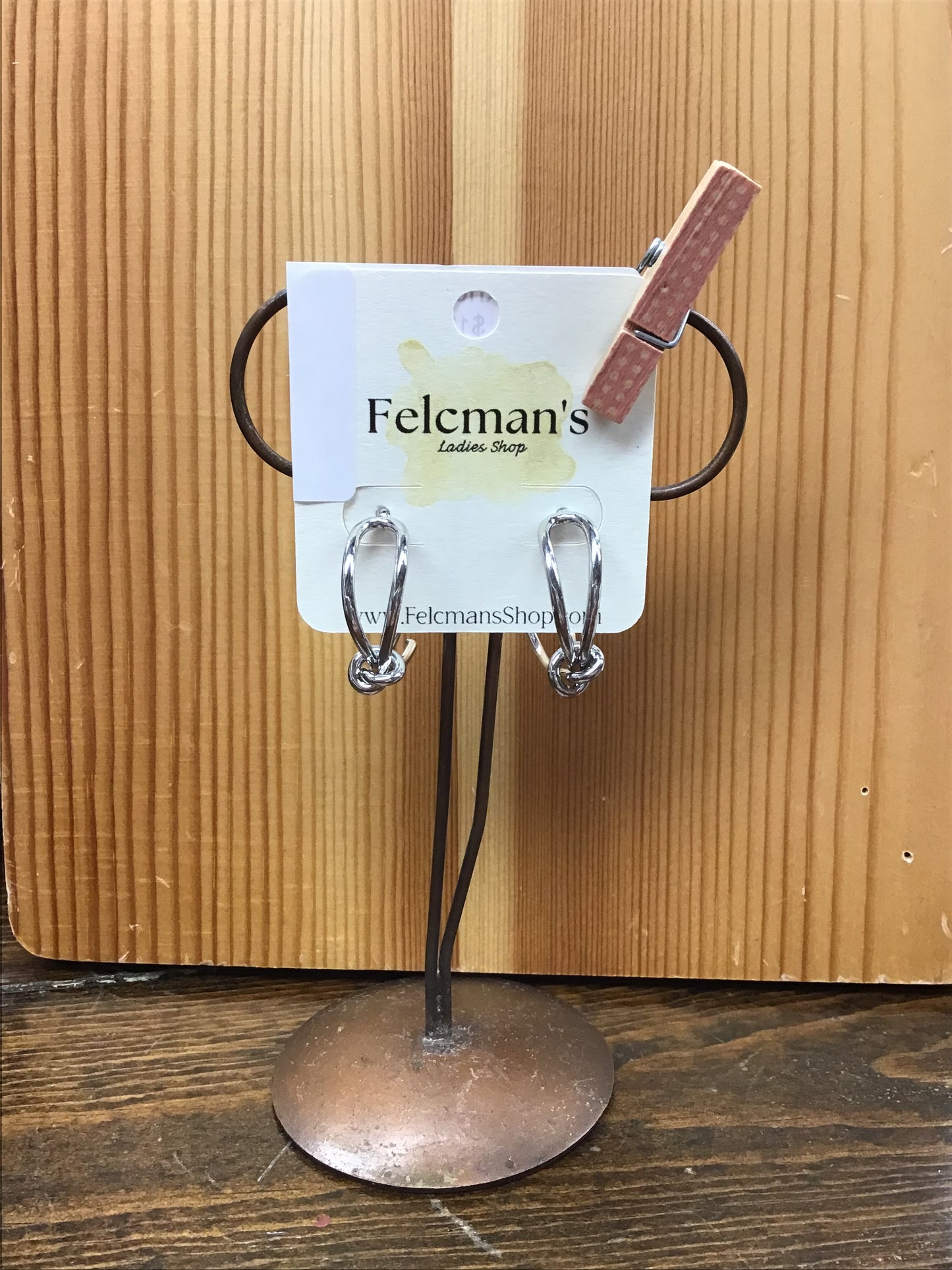 Silver Knotted Hoops