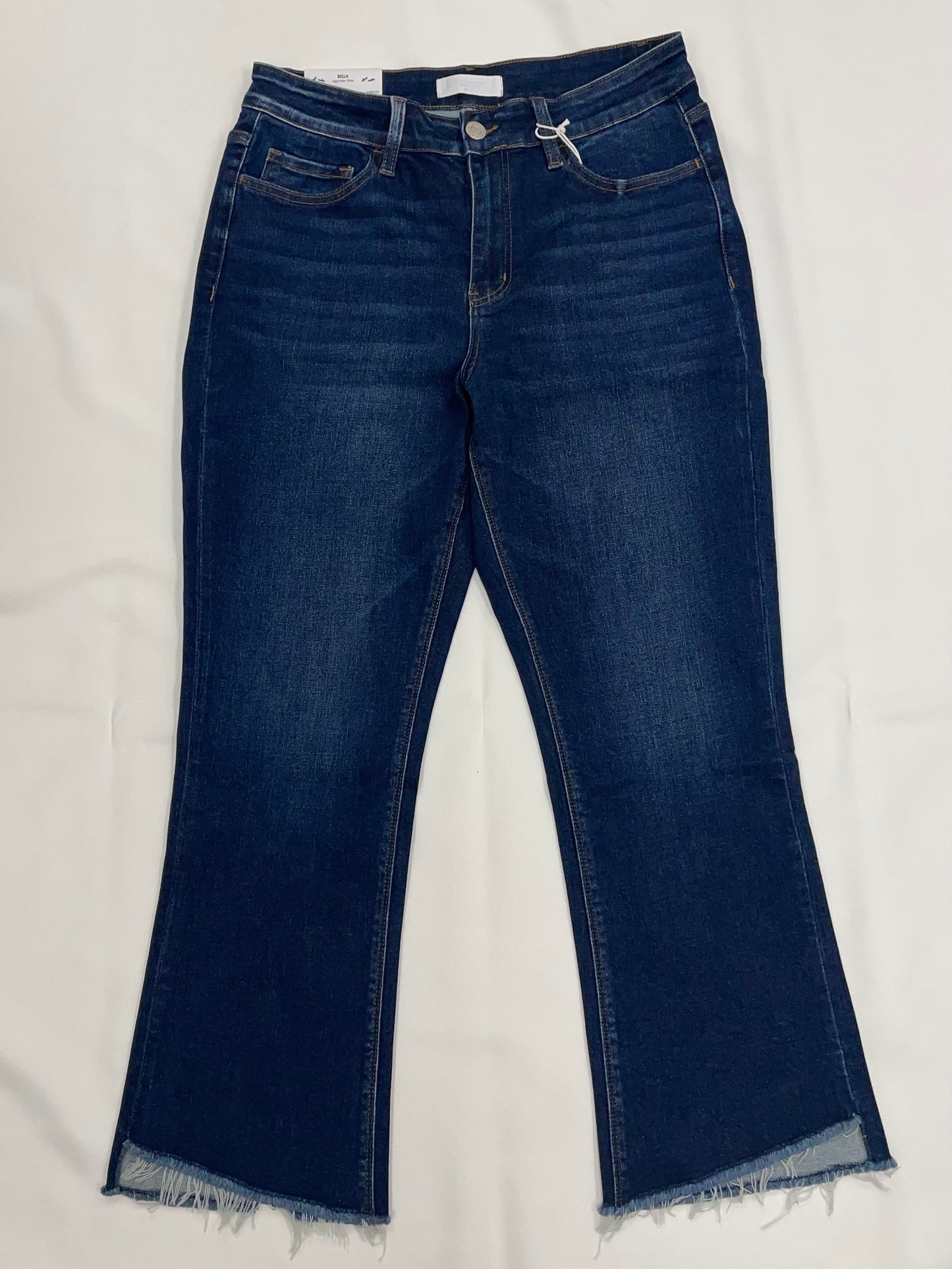 Raw Hem Kick Flare Jeans