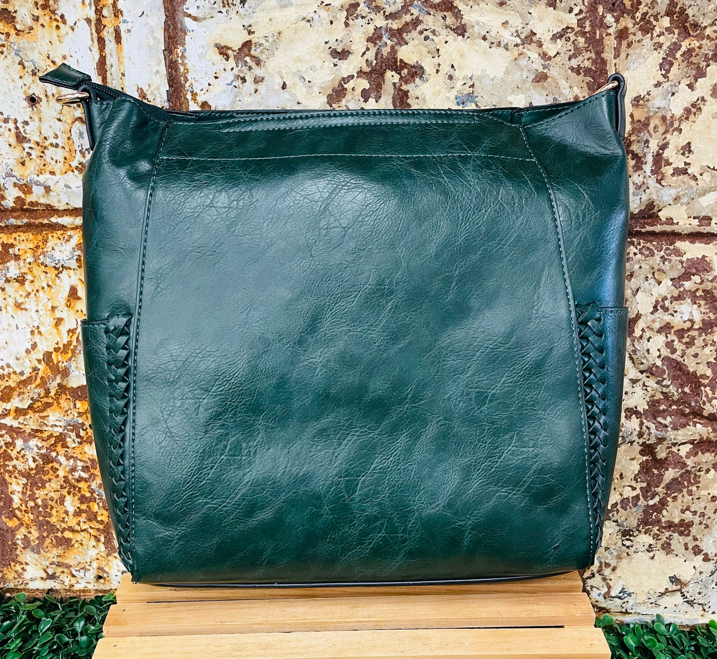 Hunter Green Braided Purse