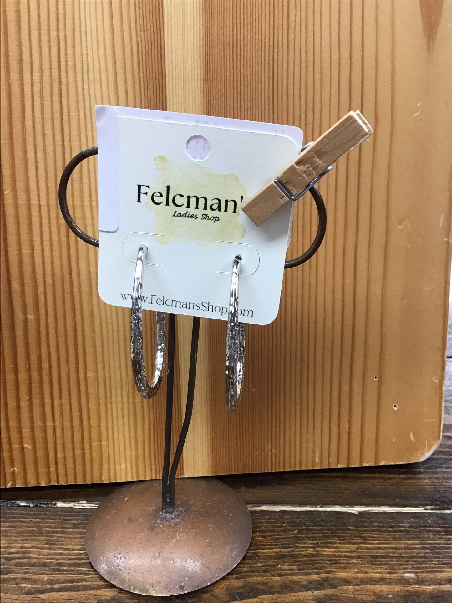 Hammered Silver Teardrops