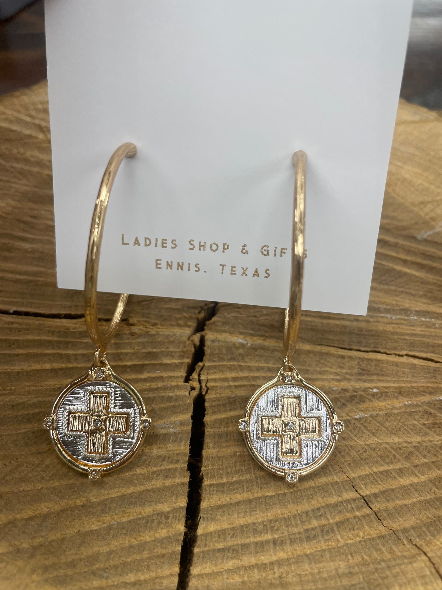 Coin Gold Hoop Earrings