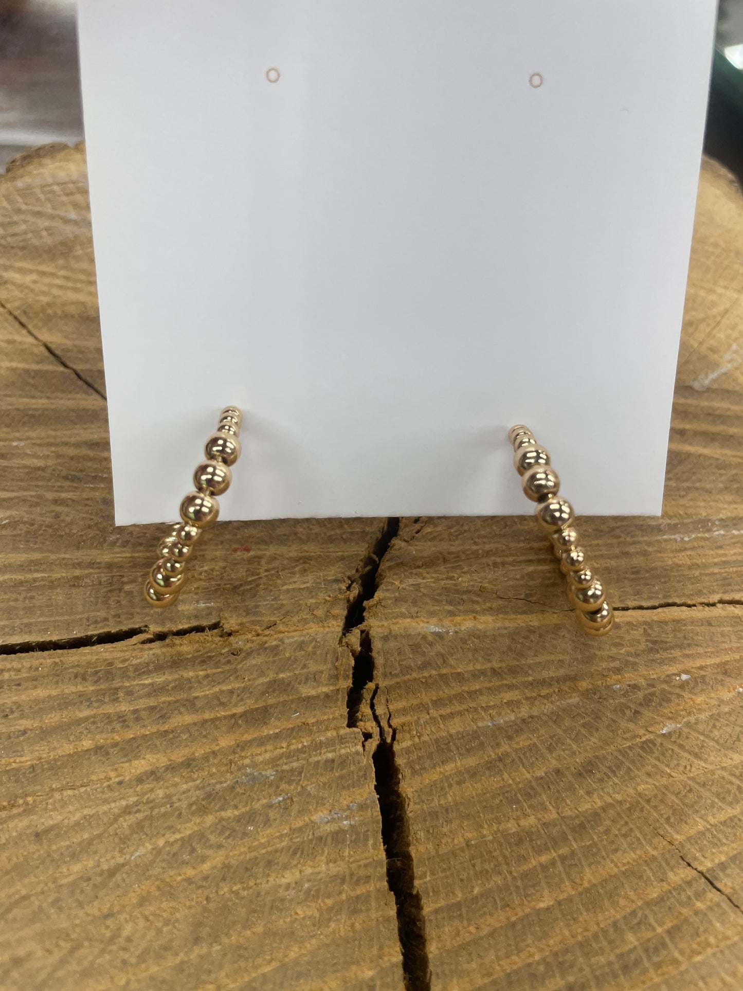 Small Beaded Hoop Earrings