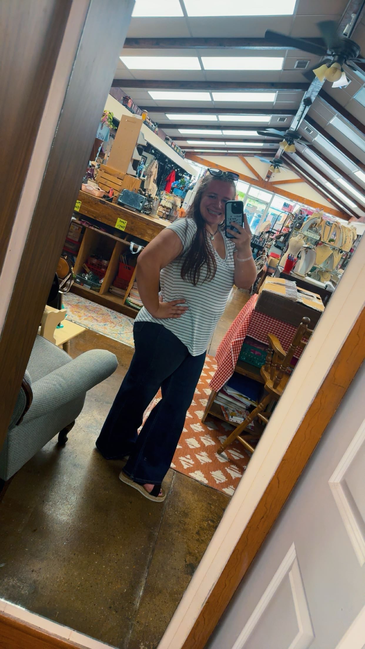 Petite Retro Wide Dark Wash Judy Blues