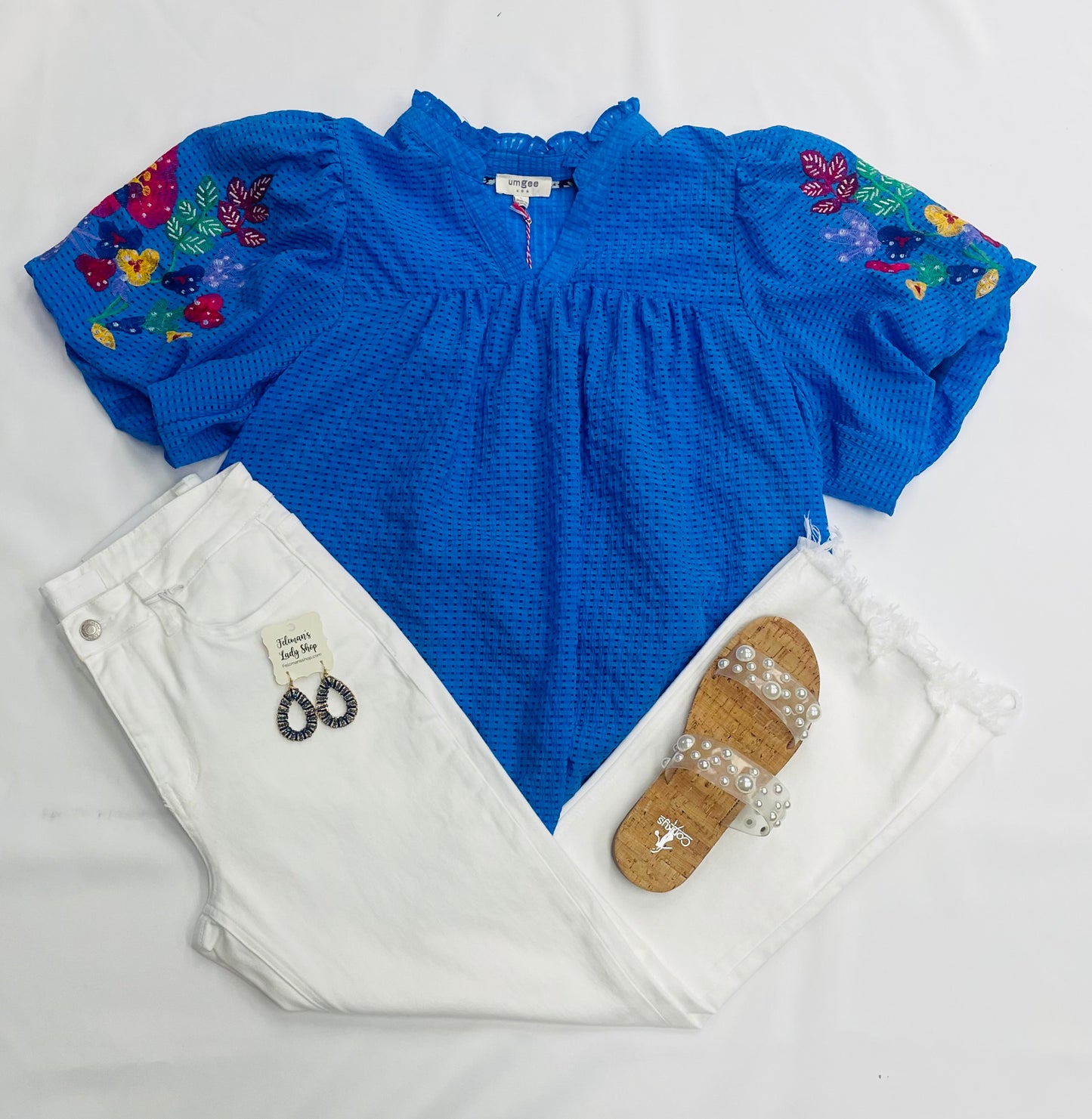Ocean Blue with Floral Sleeves