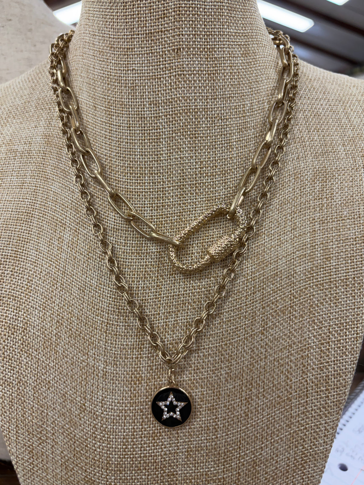 Black Crystal Star Necklace