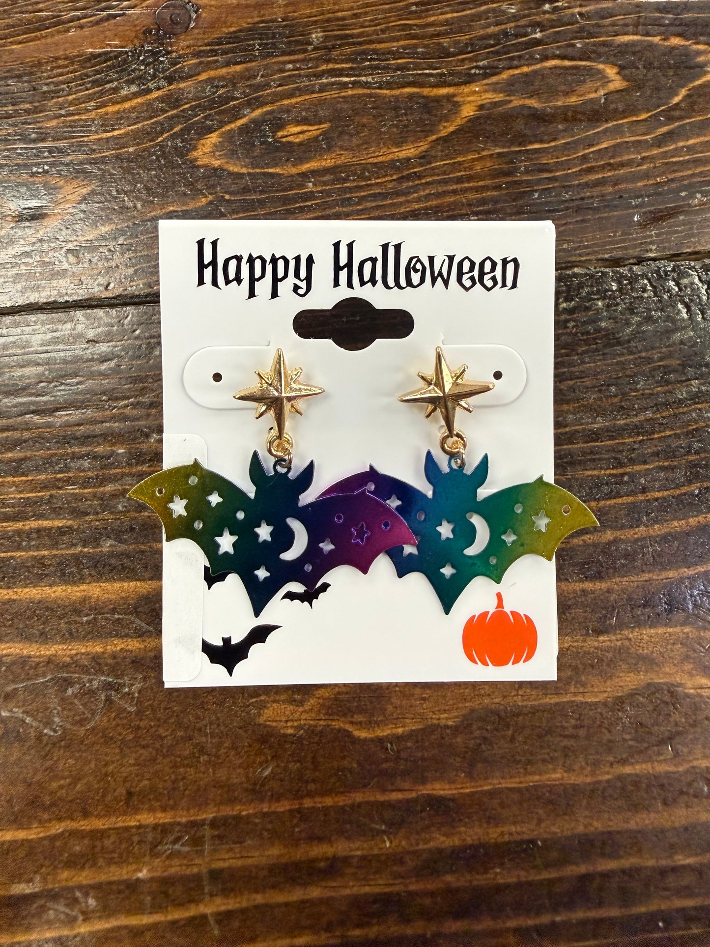 Colorful Star & Bat Earrings