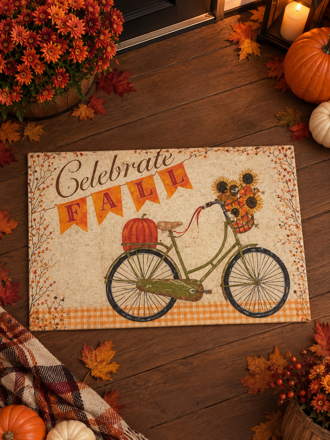 Celebrate Fall Bicycle Mat Mate