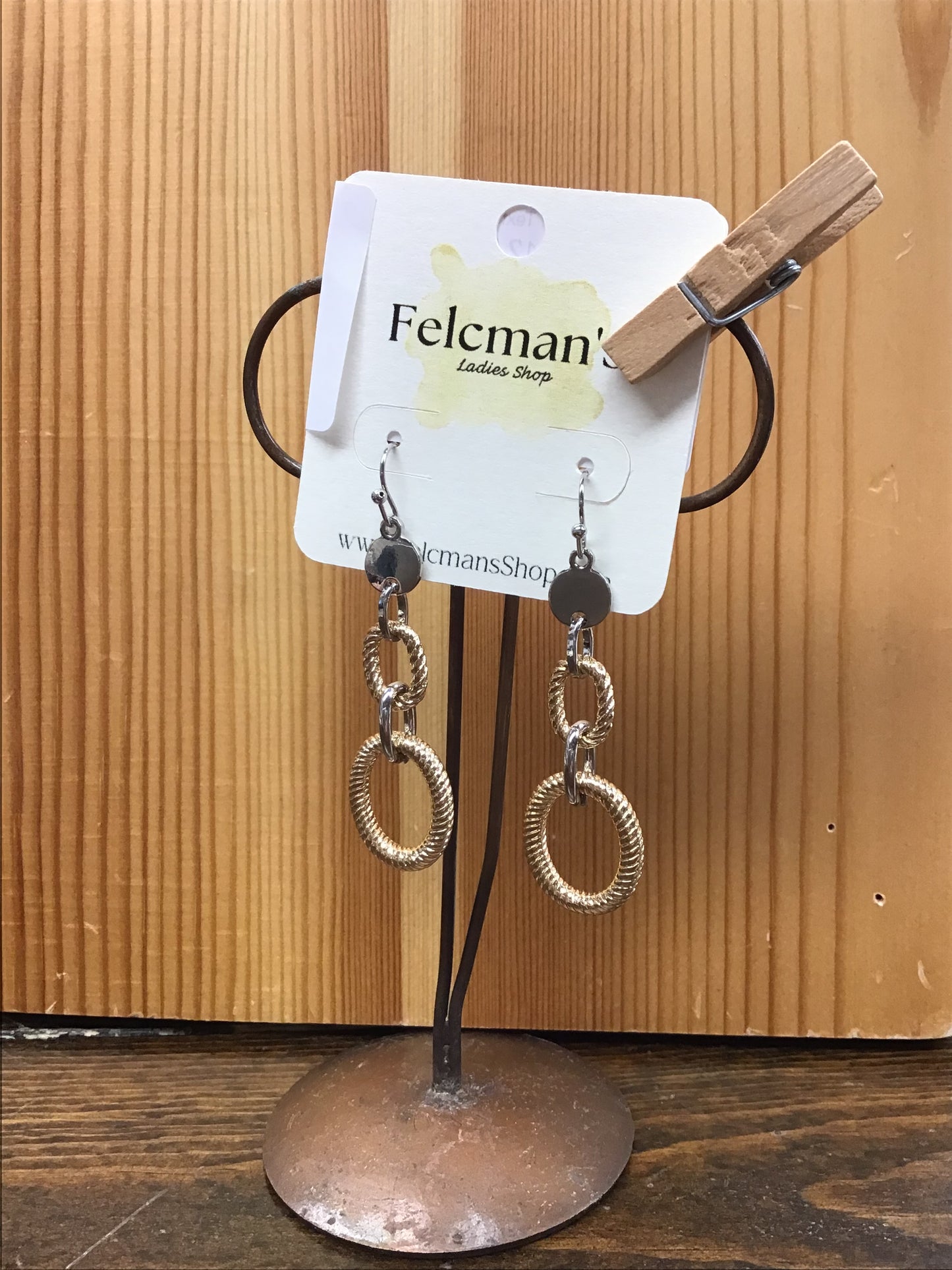 Silver Coin With Textured Gold Circles