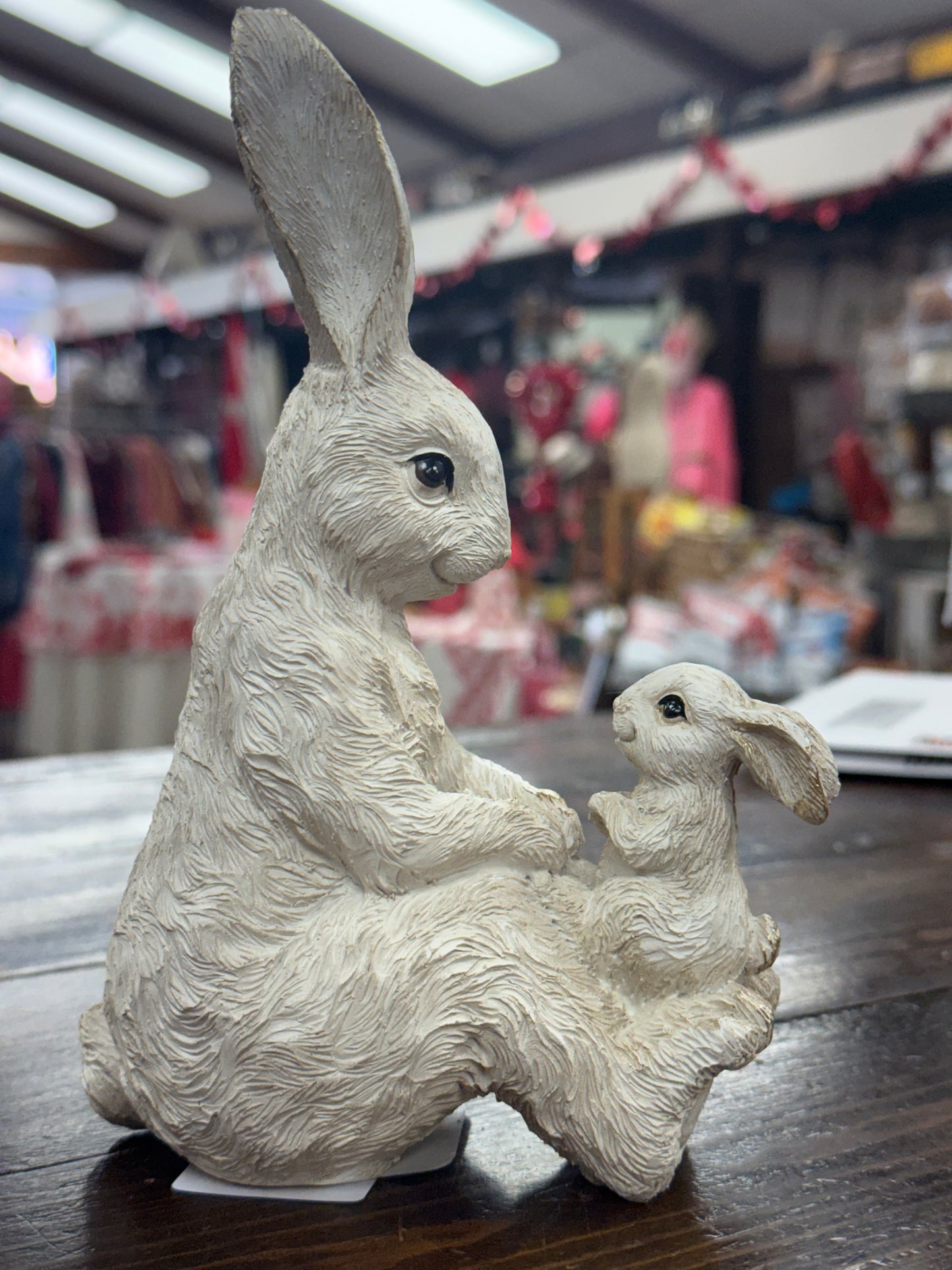 White Bunny With Baby Bunny